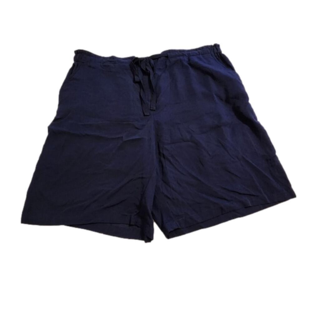 Avenue super comfy tie elastic waist blue Shorts plus size 20